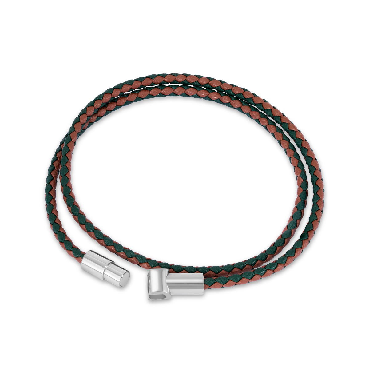Cerruti 1881 Umberto Brown Green Leather Bracelet for Men