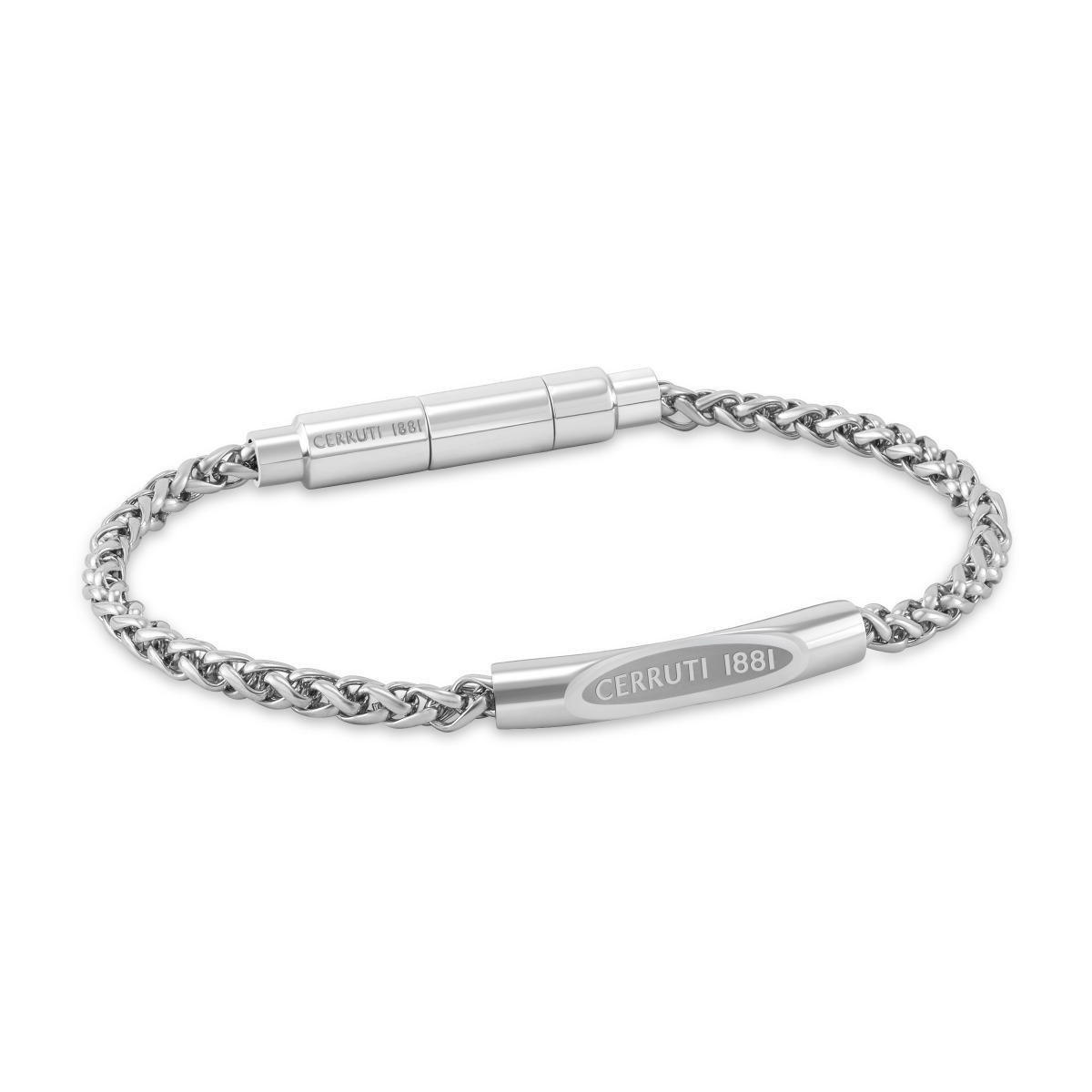 Cerruti 1881 Matteo Silver Stainless Steel Chain Bracelet for Men