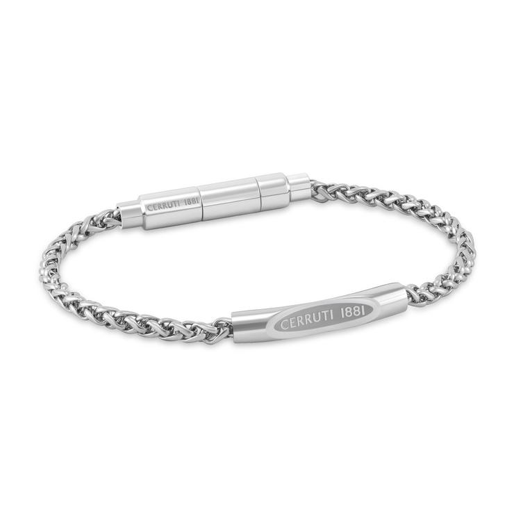 Cerruti 1881 Matteo Silver Stainless Steel Chain Bracelet for Men