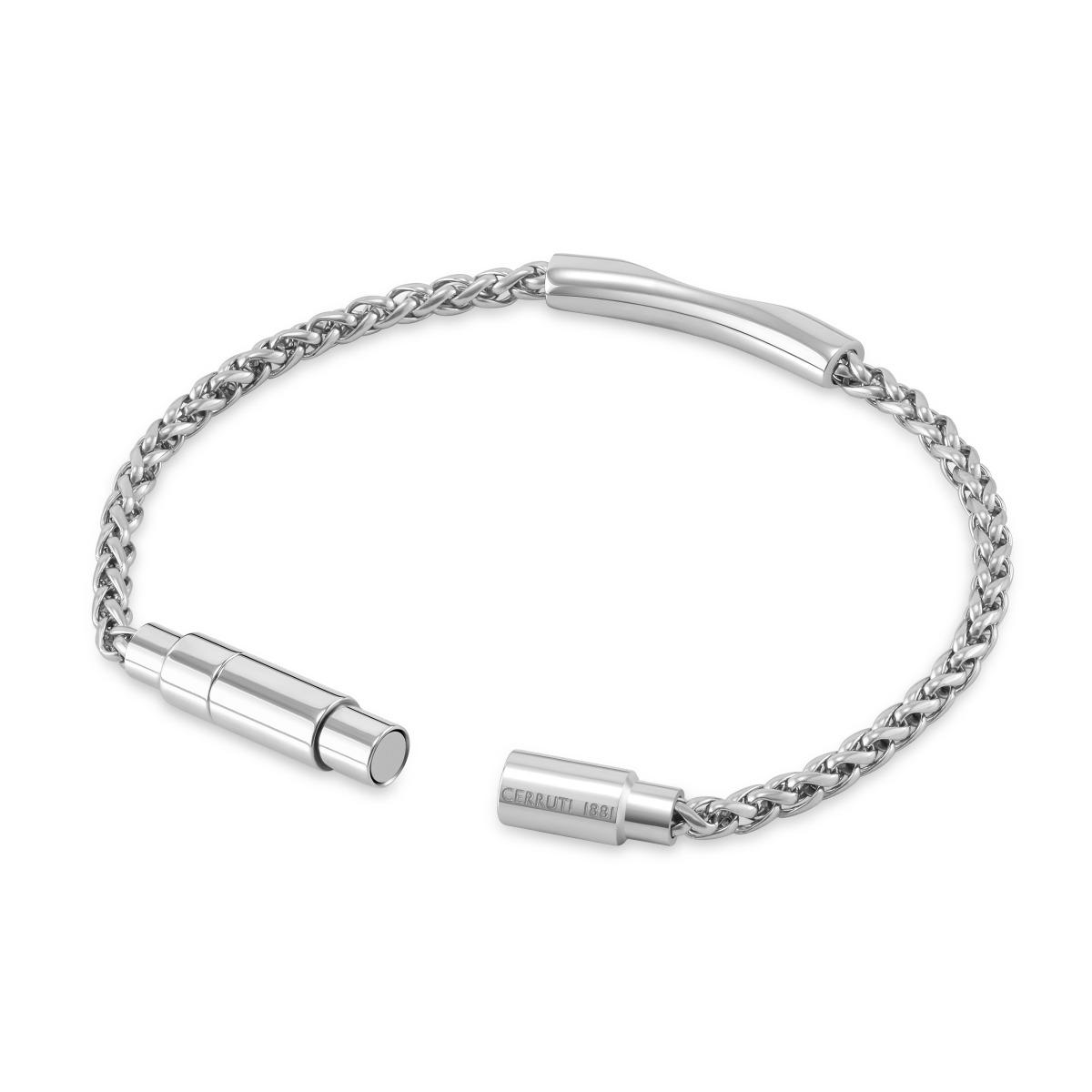 Cerruti 1881 Matteo Silver Stainless Steel Chain Bracelet for Men