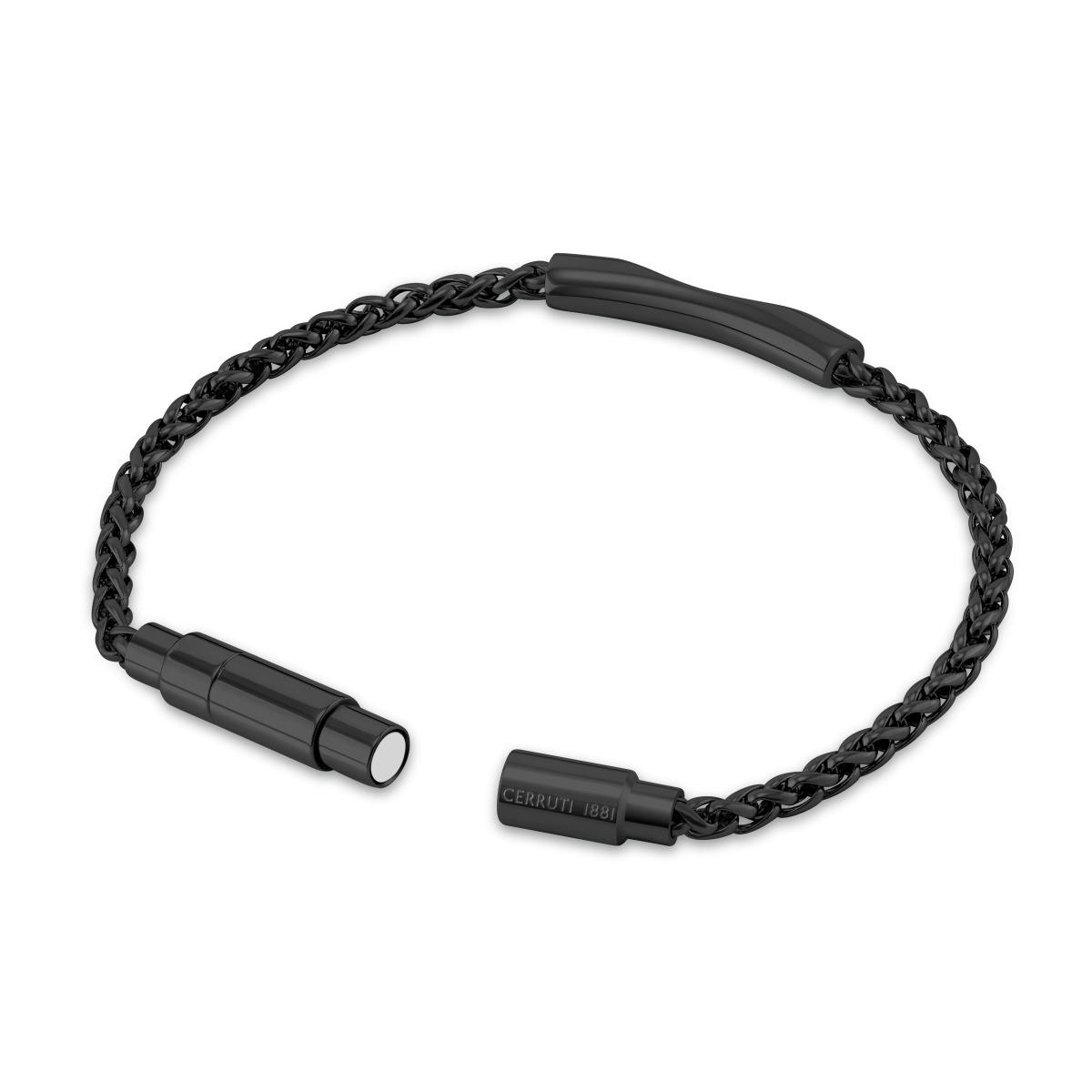 Cerruti 1881 Matteo Black Stainless Steel Chain Bracelet for Men