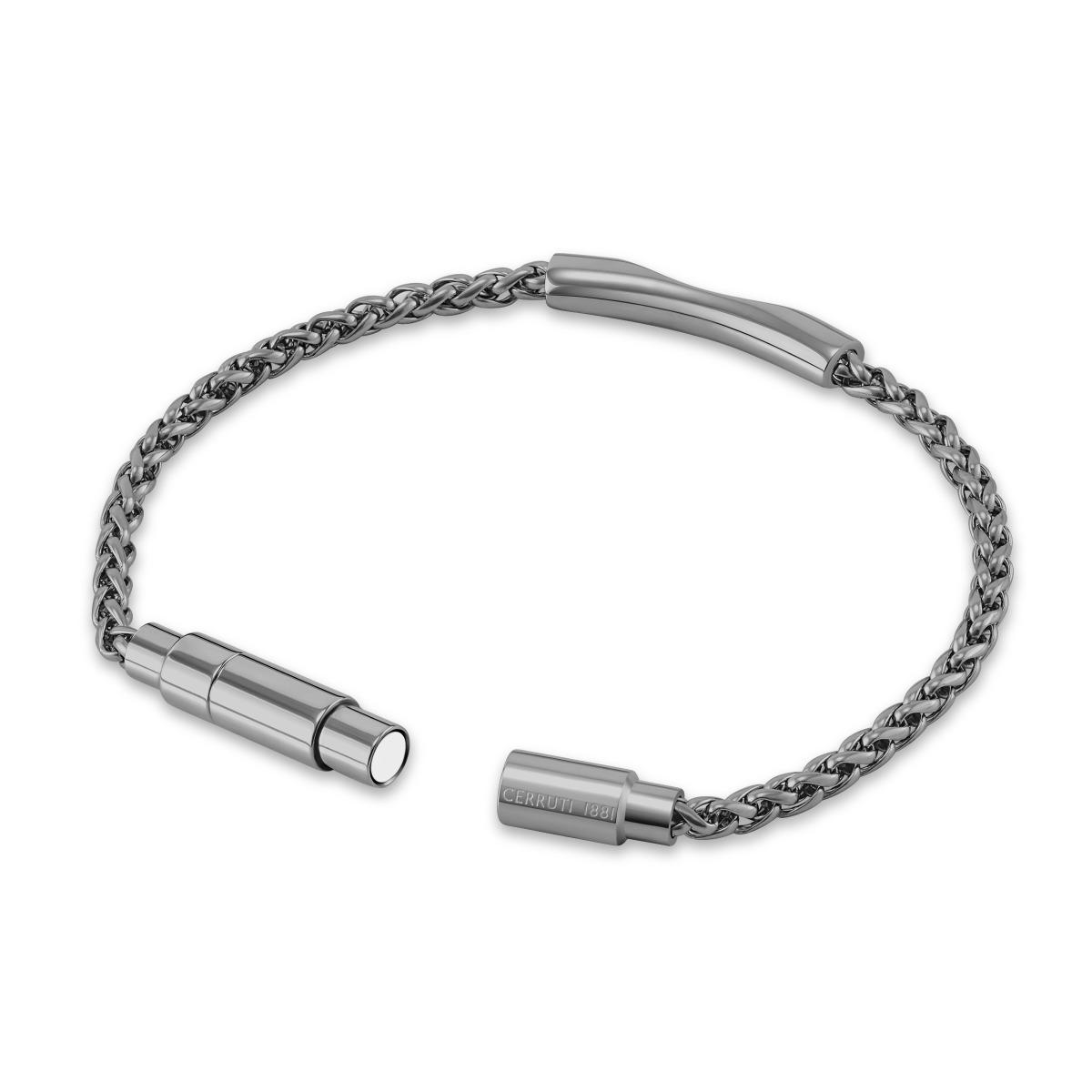 Cerruti 1881 Matteo Gunmetal Stainless Steel Chain Bracelet 