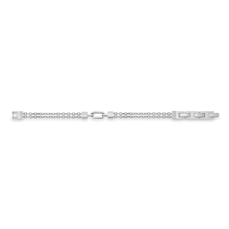 Cerruti 1881 Tommaso Silver Double Chain Bracelet for Men