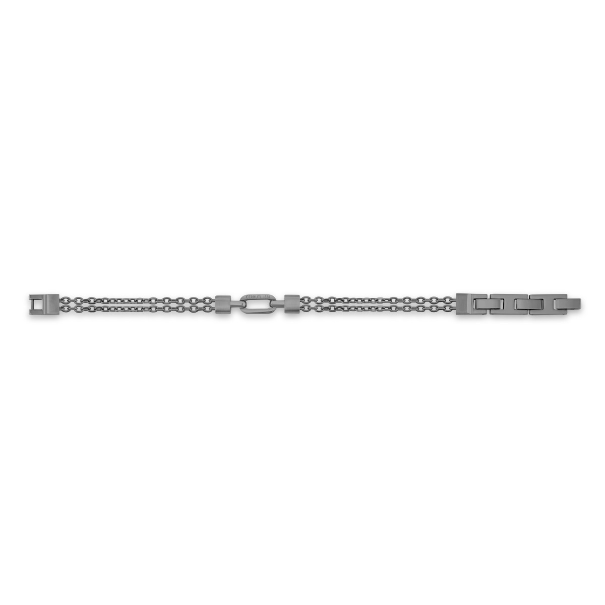 Cerruti 1881 Tommaso Gunmetal Double Chain Bracelet 