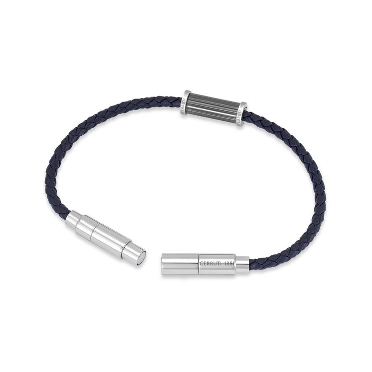 Cerruti 1881 Marcello Men's Braided Leather Bracelet