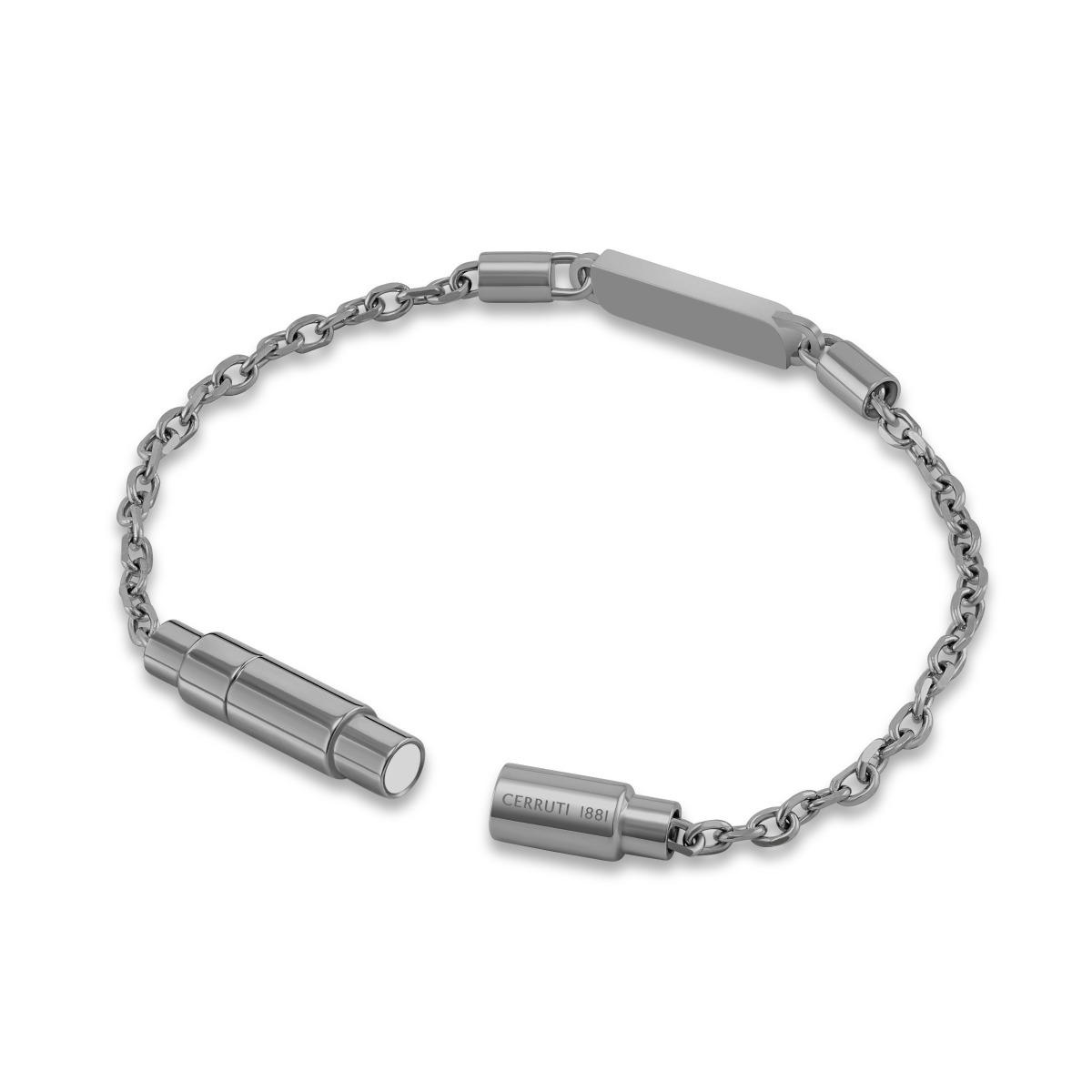 Cerruti 1881 Emiliano Gunmetal Steel Chain Bracelet for Men