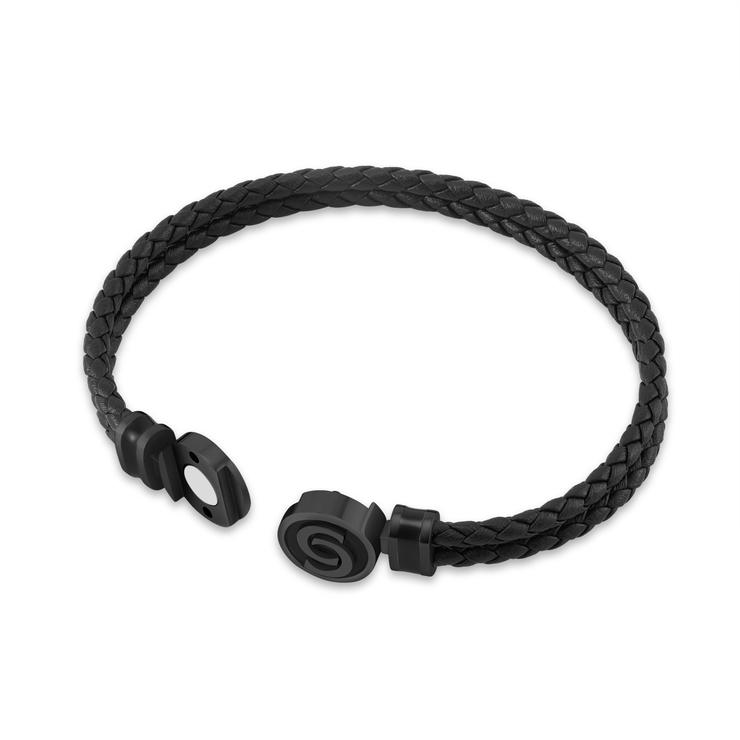 Cerruti 1881 Daniele Matte Black Leather Bracelet for Men