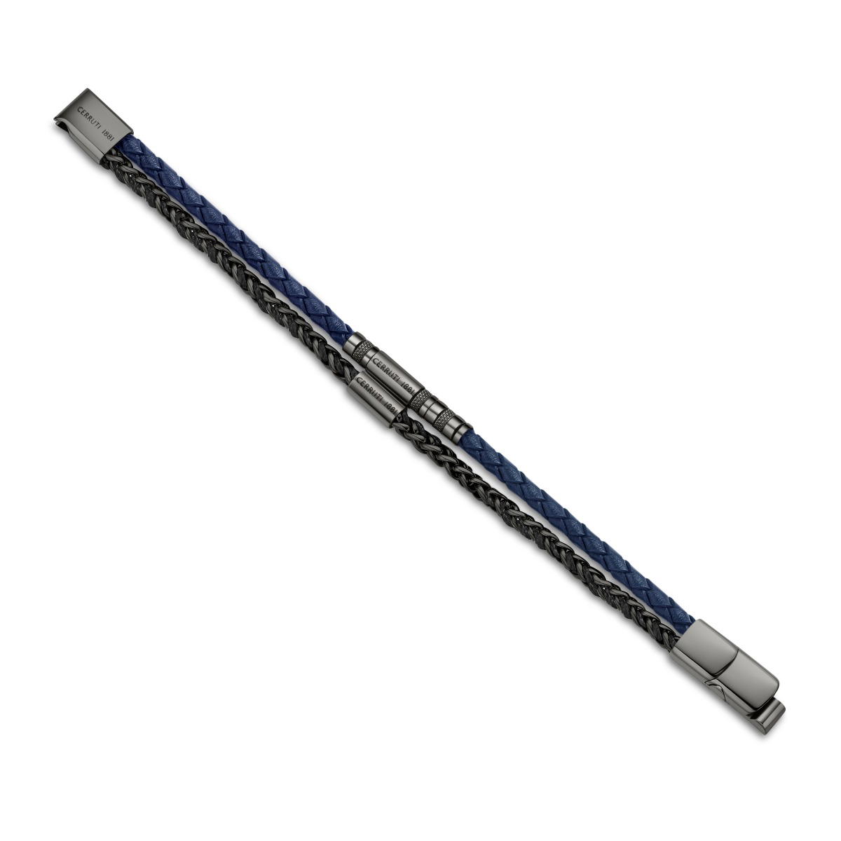 Cerruti 1881 Alto Blue Braided Men's Bracelet