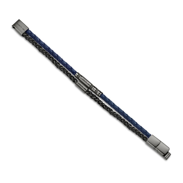 Cerruti 1881 Alto Blue Braided Men's Bracelet