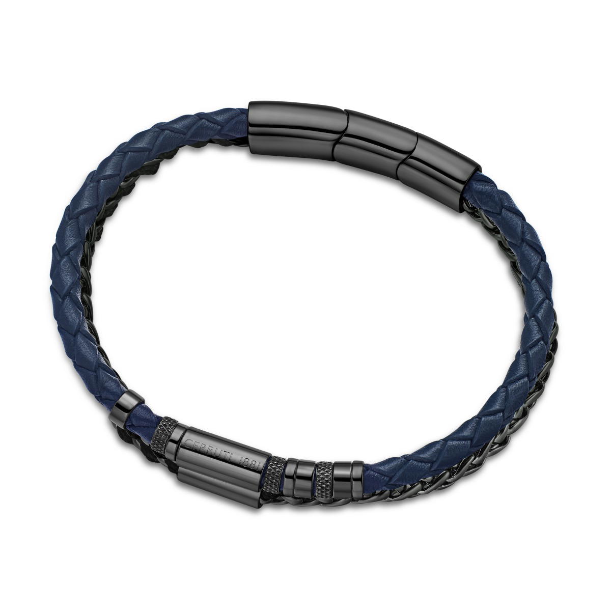 Cerruti 1881 Alto Blue Braided Men's Bracelet