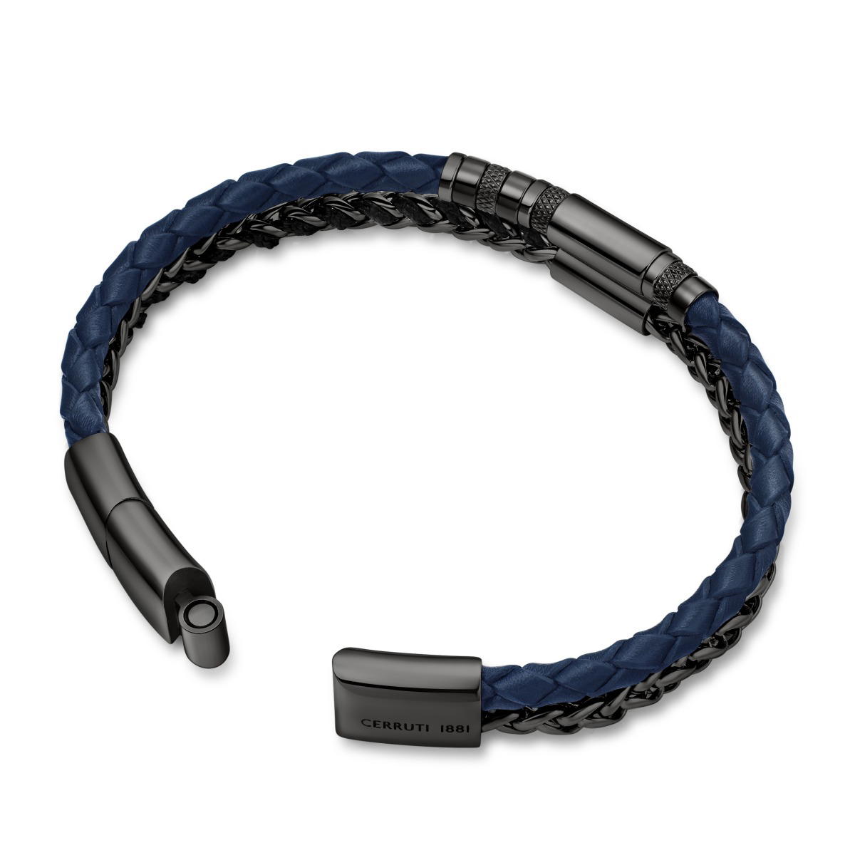 Cerruti 1881 Alto Blue Braided Men's Bracelet
