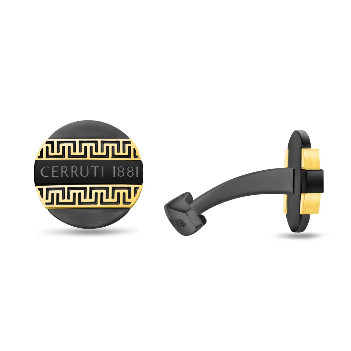 Cerruti 1881 Black & Gold Cufflinks – Elegant Design