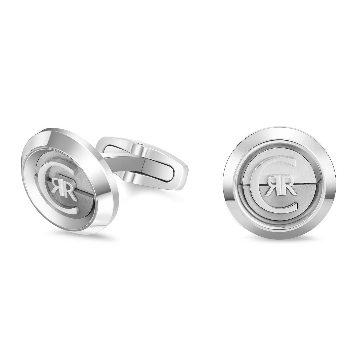 Cerruti 1881 Renato Silver & Gunmetal Men's Cufflinks