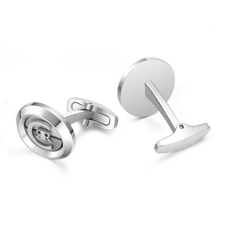 Cerruti 1881 Renato Silver & Gunmetal Men's Cufflinks