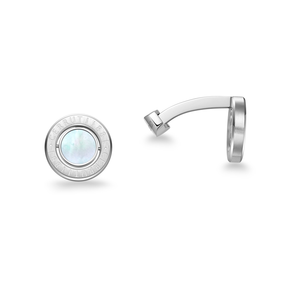 Cerruti 1881 Silver Cufflinks with Mother of Pearl