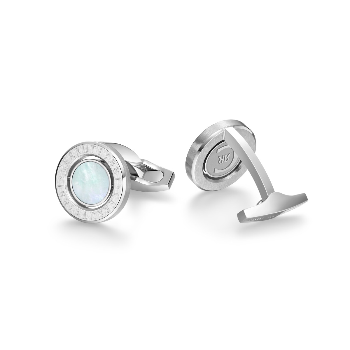 Cerruti 1881 Silver Cufflinks with Mother of Pearl
