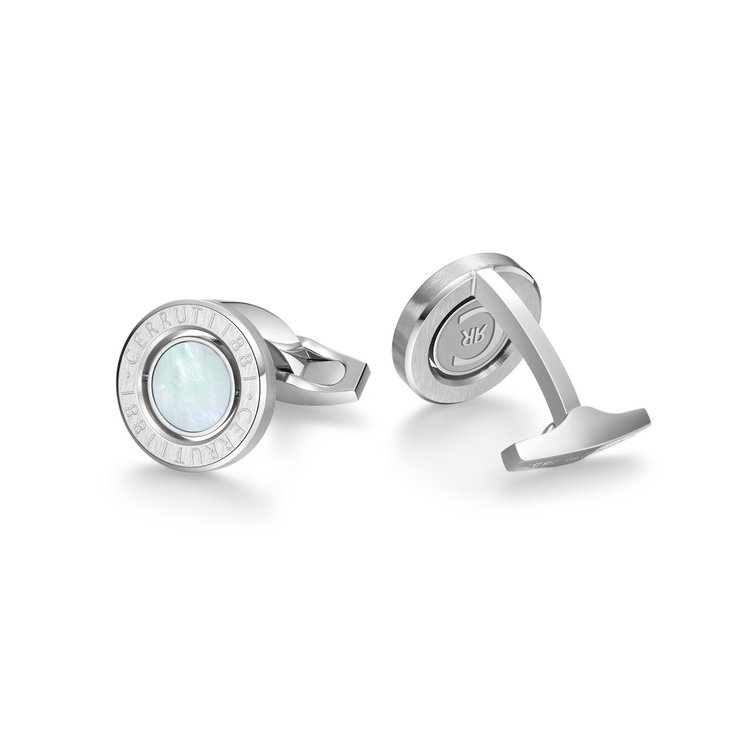 Cerruti 1881 Silver Cufflinks with Mother of Pearl