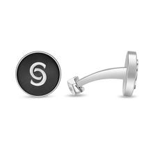 Cerruti 1881 Double C Logo Men Cufflinks Black - Silver