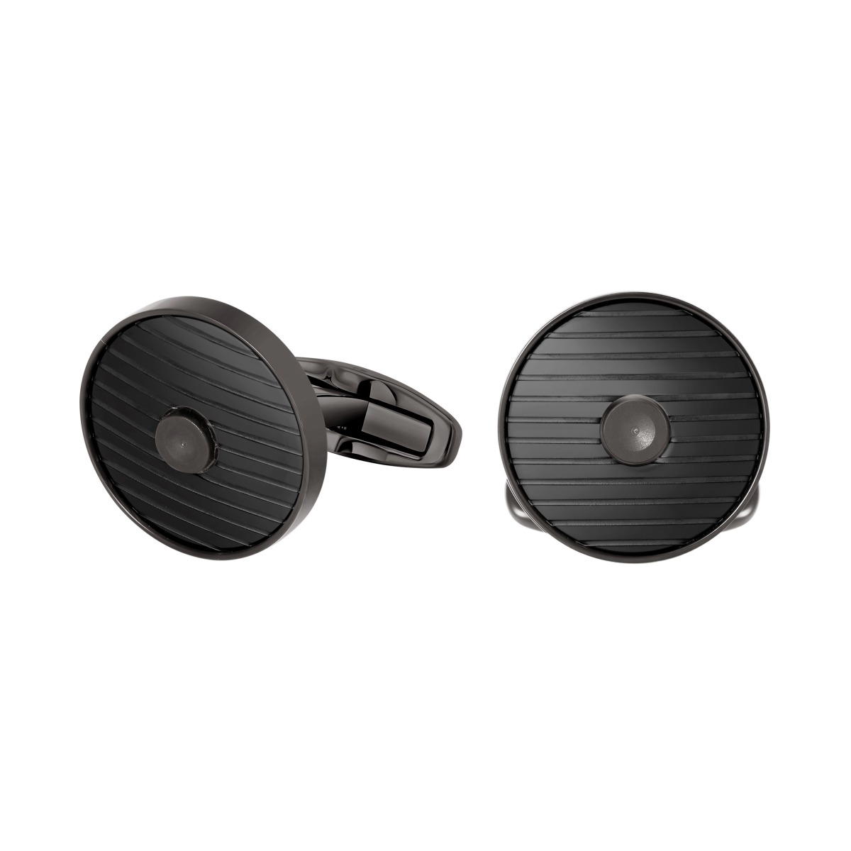 Cerruti 1881 Camillo Black and Gunmetal Men's Cufflinks