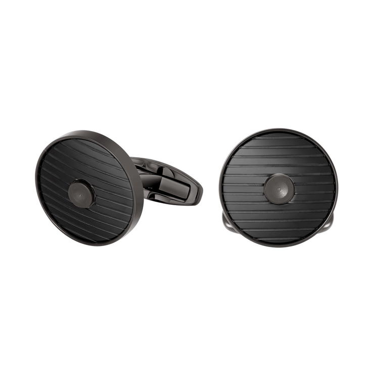Cerruti 1881 Camillo Black and Gunmetal Men's Cufflinks
