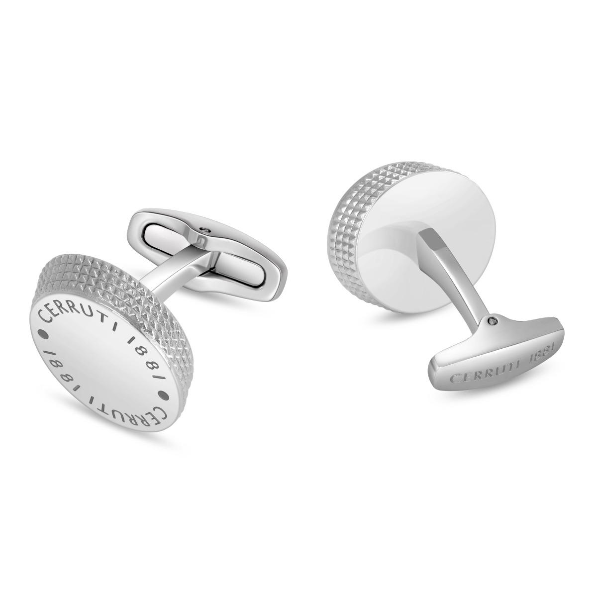 Cerruti 1881 Ignazia Silver-Tone Men's Cufflinks
