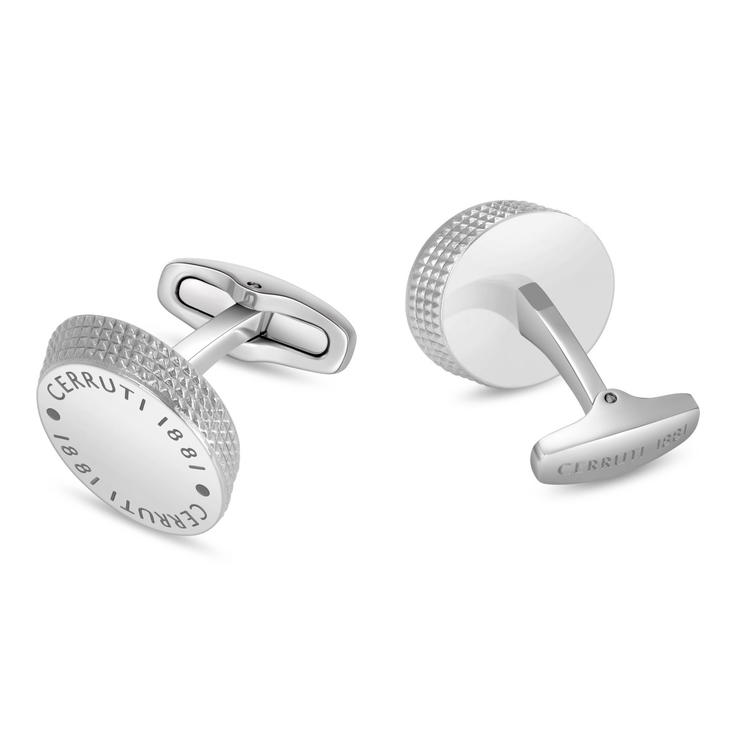 Cerruti 1881 Ignazia Silver-Tone Men's Cufflinks