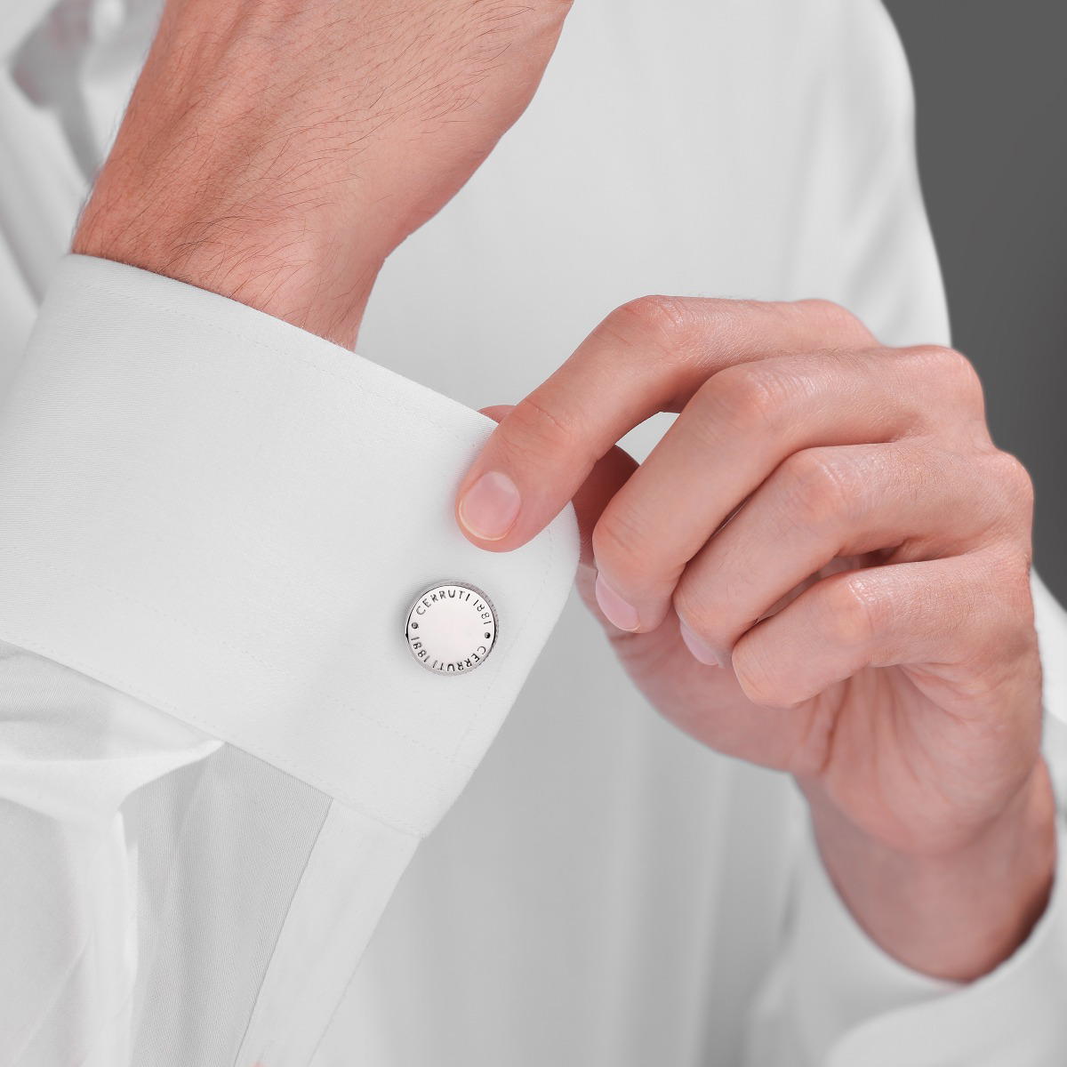 Cerruti 1881 Ignazia Silver-Tone Men's Cufflinks