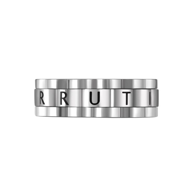 Cerruti 1881 Paolo Ring for Men Silver Steel Size 60