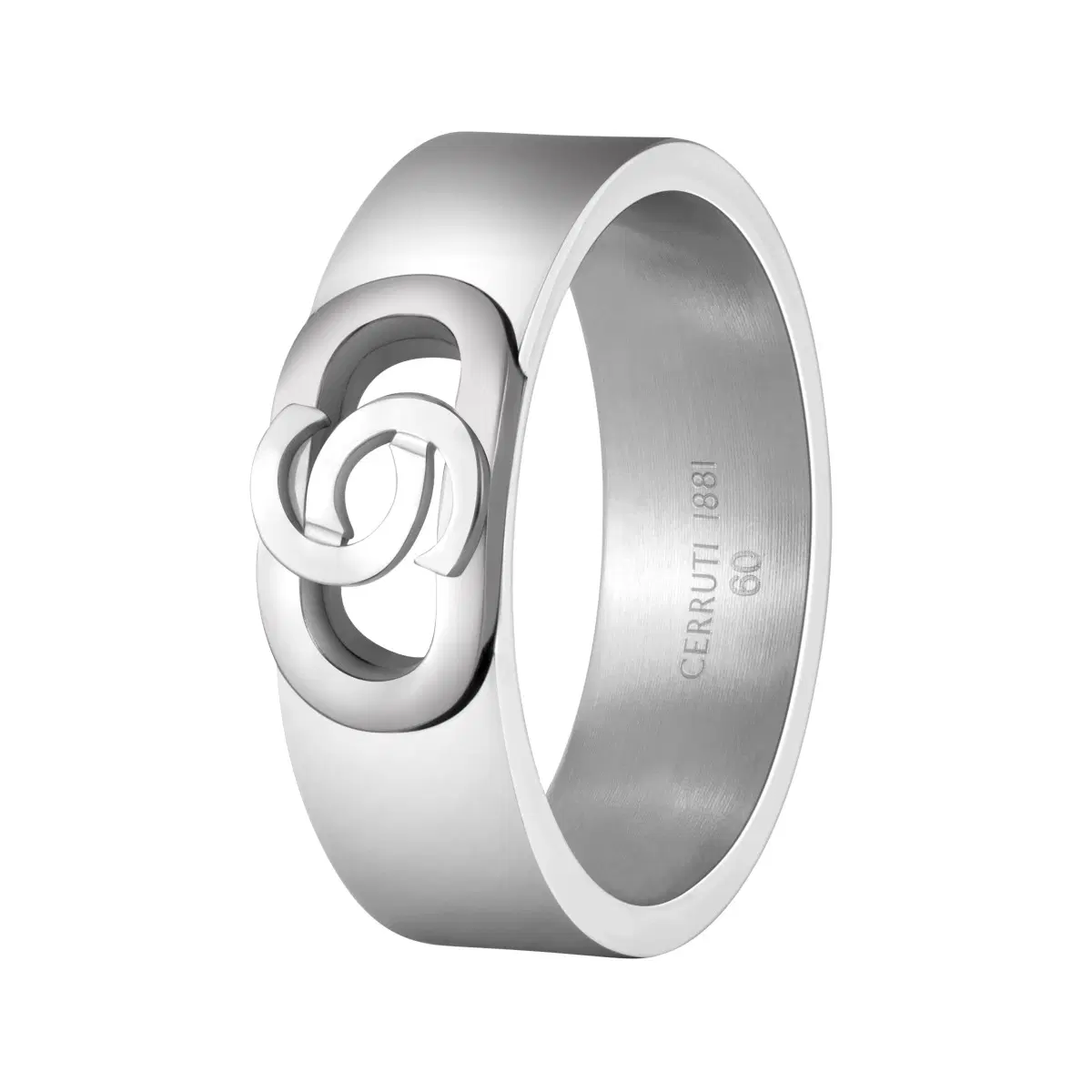 Cerruti 1881 Logo Ring for men Stainless Steel Size 60