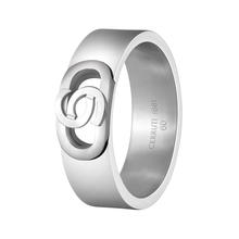 خاتم شيروتى 1881 بشعار العلامة رجالي من الستانلس ستيل مقاس 60