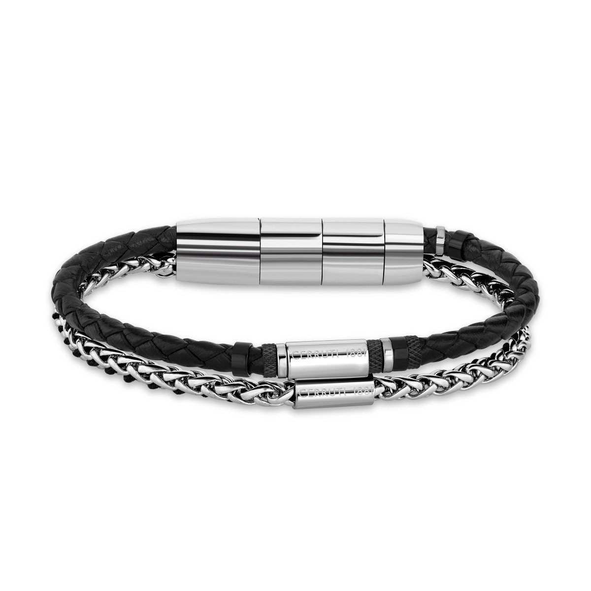 Cerruti 1881 Alto Black Multi-Strand Men's Bracelet