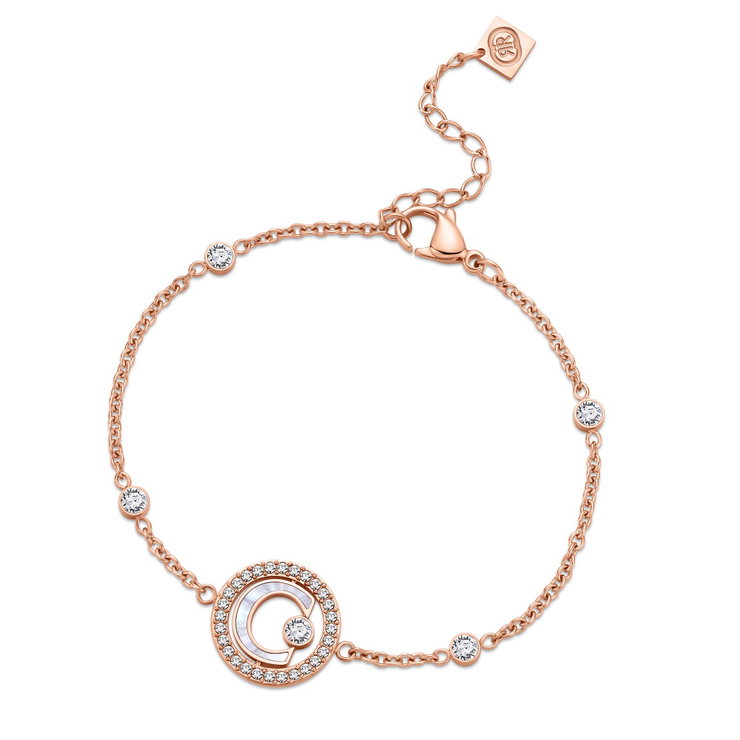 Cerruti 1881 Rose Gold Plated Bracelet with Crystal Accents