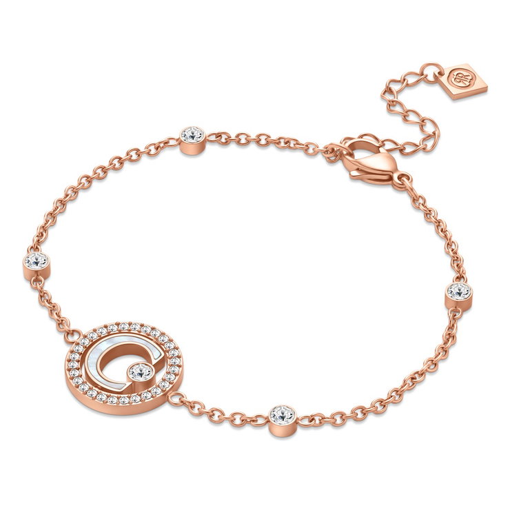 Cerruti 1881 Rose Gold Plated Bracelet with Crystal Accents