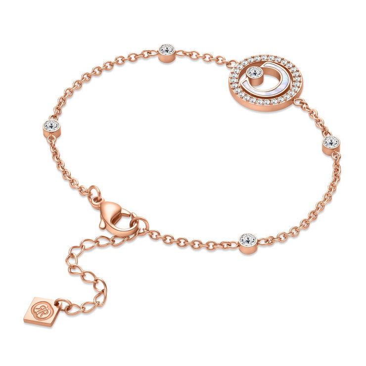 Cerruti 1881 Rose Gold Plated Bracelet with Crystal Accents