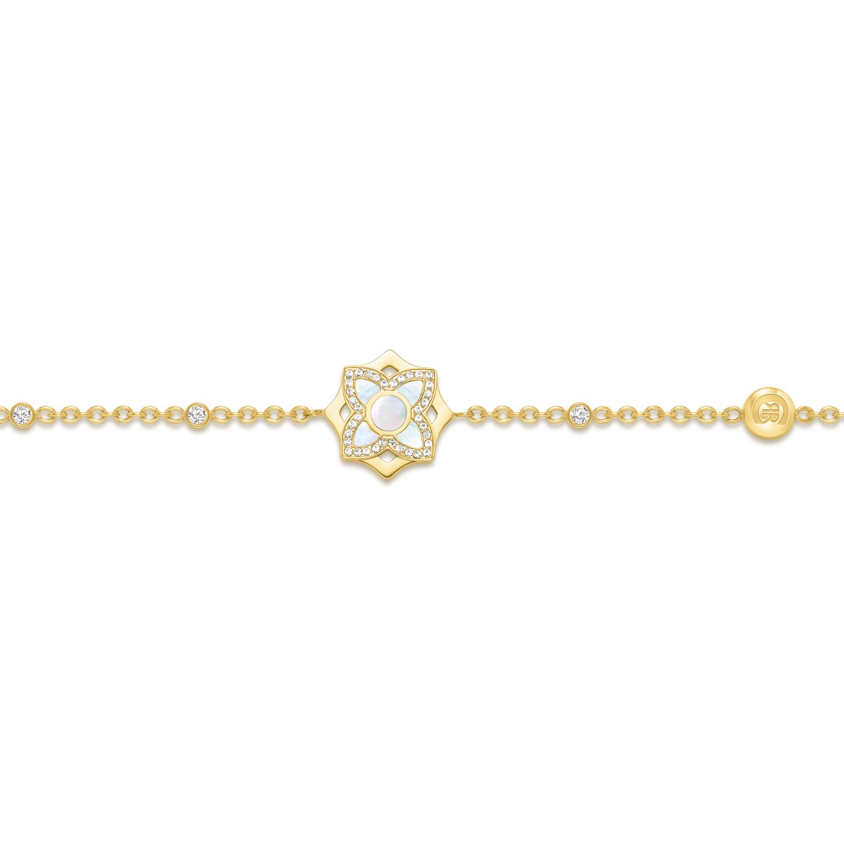 Cerruti 1881 Gold-Plated Bracelet with Mother-of-Pearl