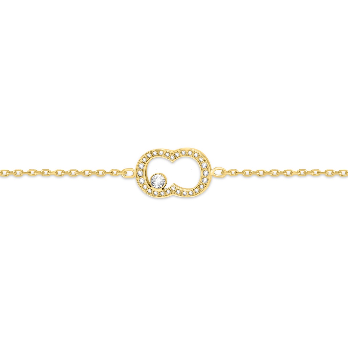 Cerruti 1881 Elegant Gold & Crystal Bracelet 