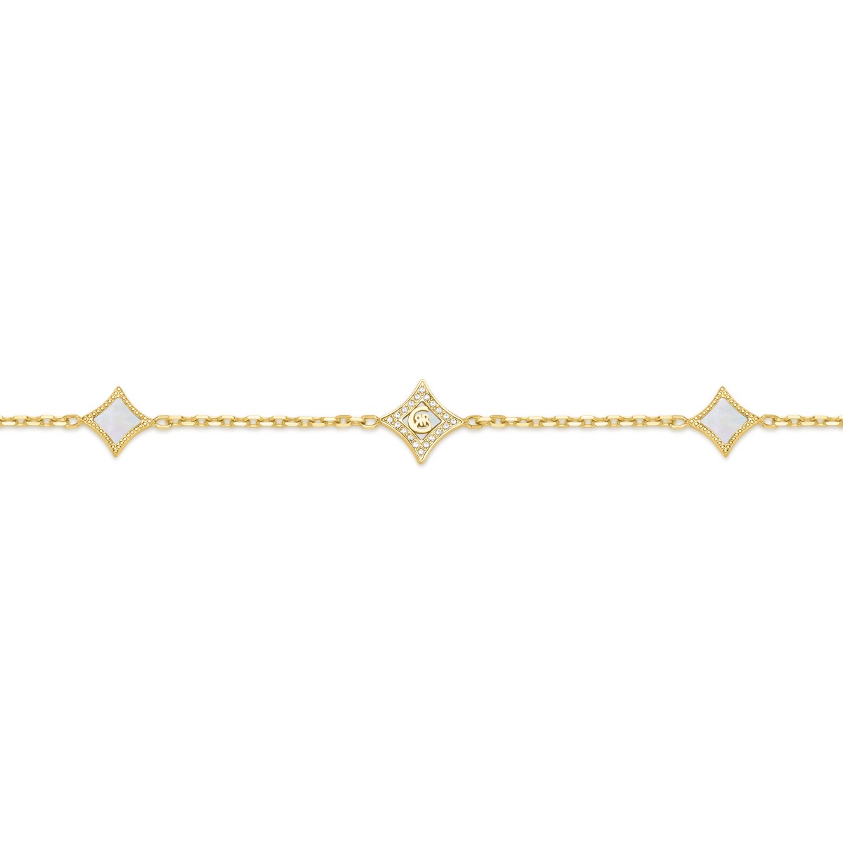 Cerruti 1881 Gold-Plated Bracelet with Mother of Pearl 