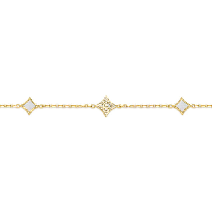 Cerruti 1881 Gold-Plated Bracelet with Mother of Pearl 