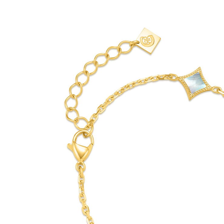 Cerruti 1881 Gold-Plated Bracelet with Mother of Pearl 