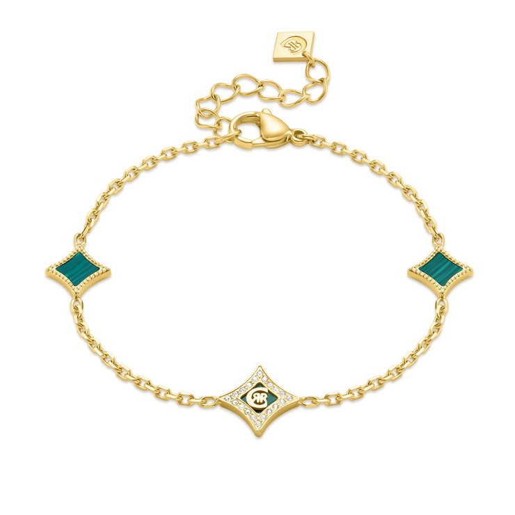 Cerruti 1881 Women's Gold Bracelet - Green Malachite