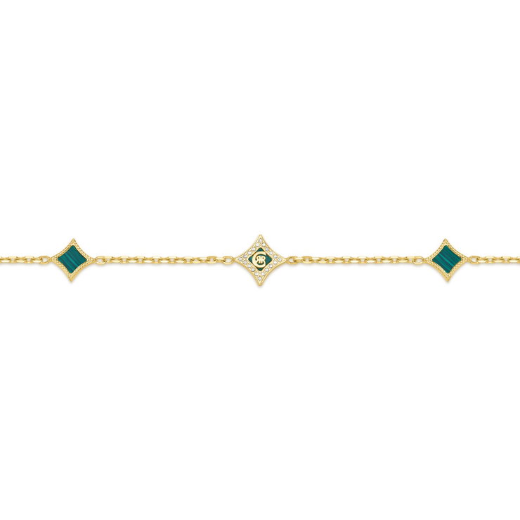 Cerruti 1881 Women's Gold Bracelet - Green Malachite
