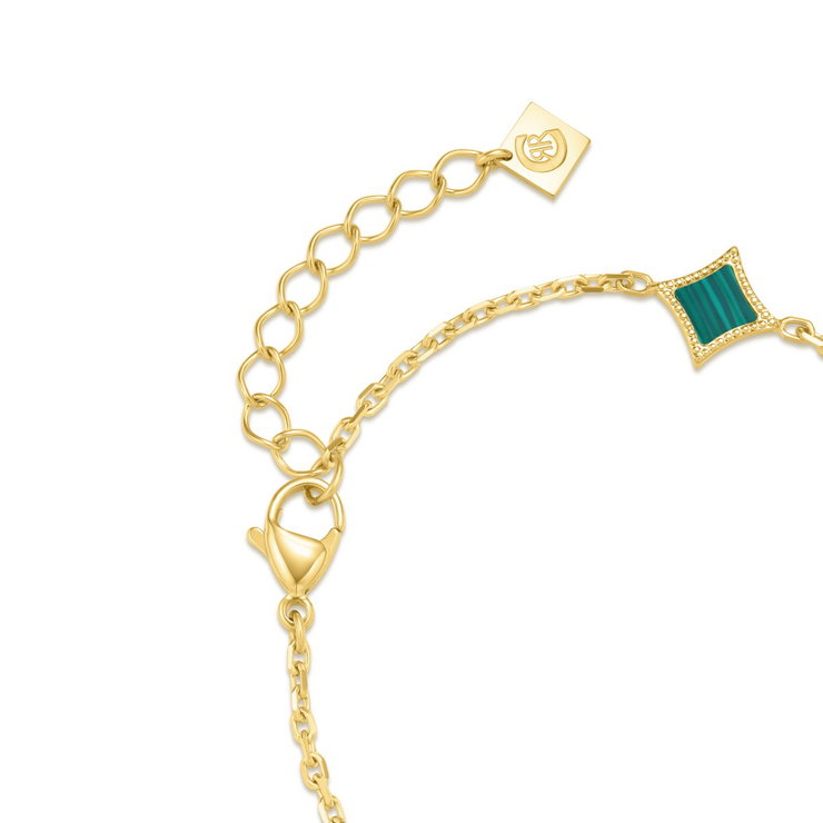 Cerruti 1881 Women's Gold Bracelet - Green Malachite