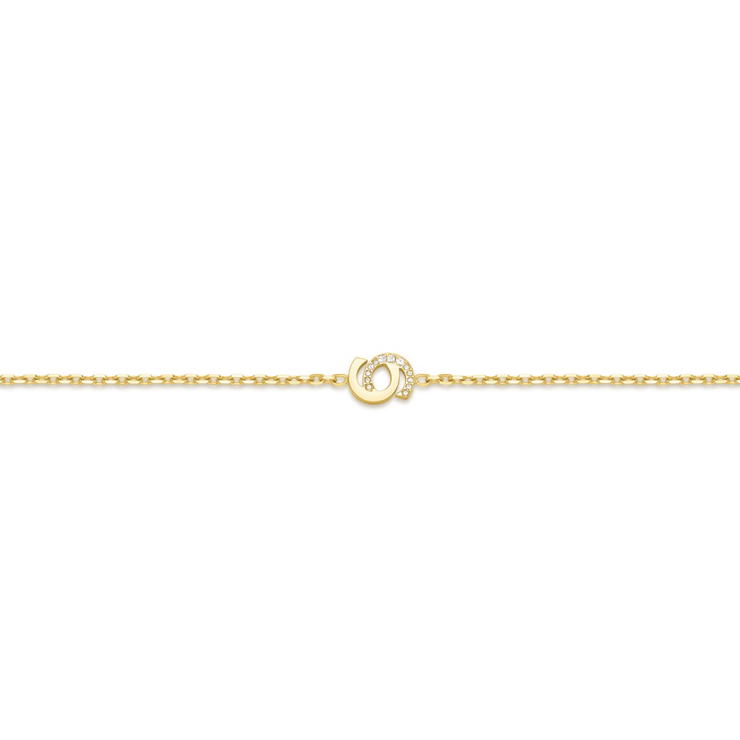 Cerruti 1881 Gold-Plated Bracelet with Interlocking Logo 