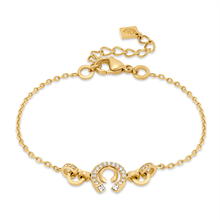Cerruti 1881 Amalia Gold Crystal Horseshoe Bracelet