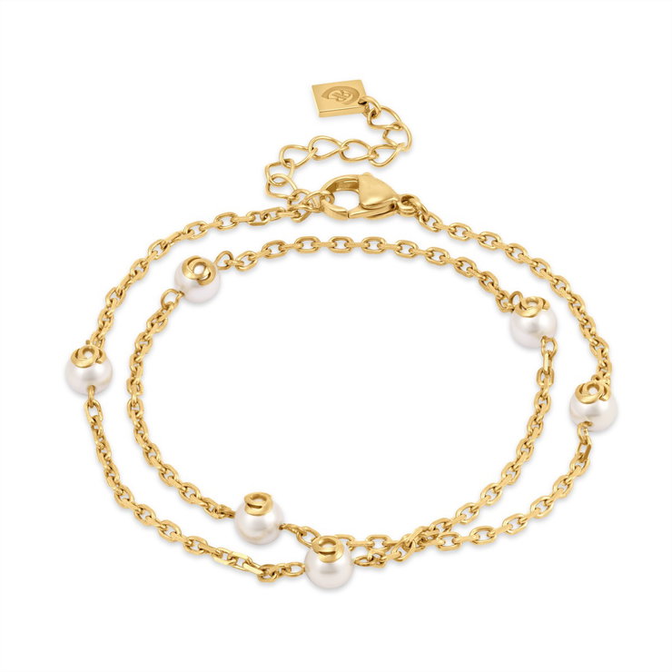 Cerruti 1881 NOEMI Ladies Bracelet Gold Tone with Pearl