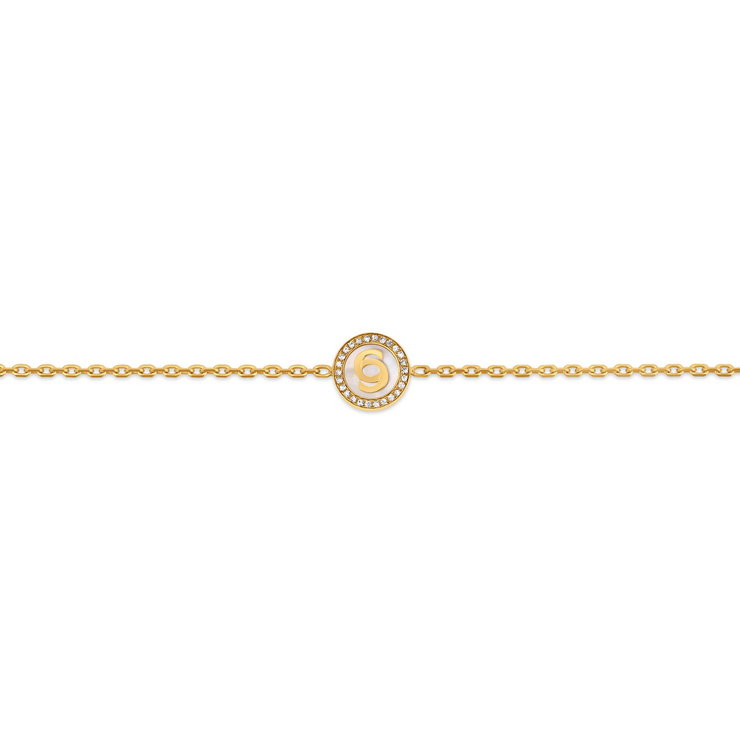 Cerruti 1881 NOEMI Double Round Logo Ladies Bracelet Gold