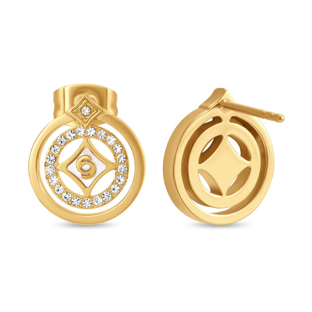 اقراط فرانشيسكا من شيروتى 1881 للنساء باللون الذهبى