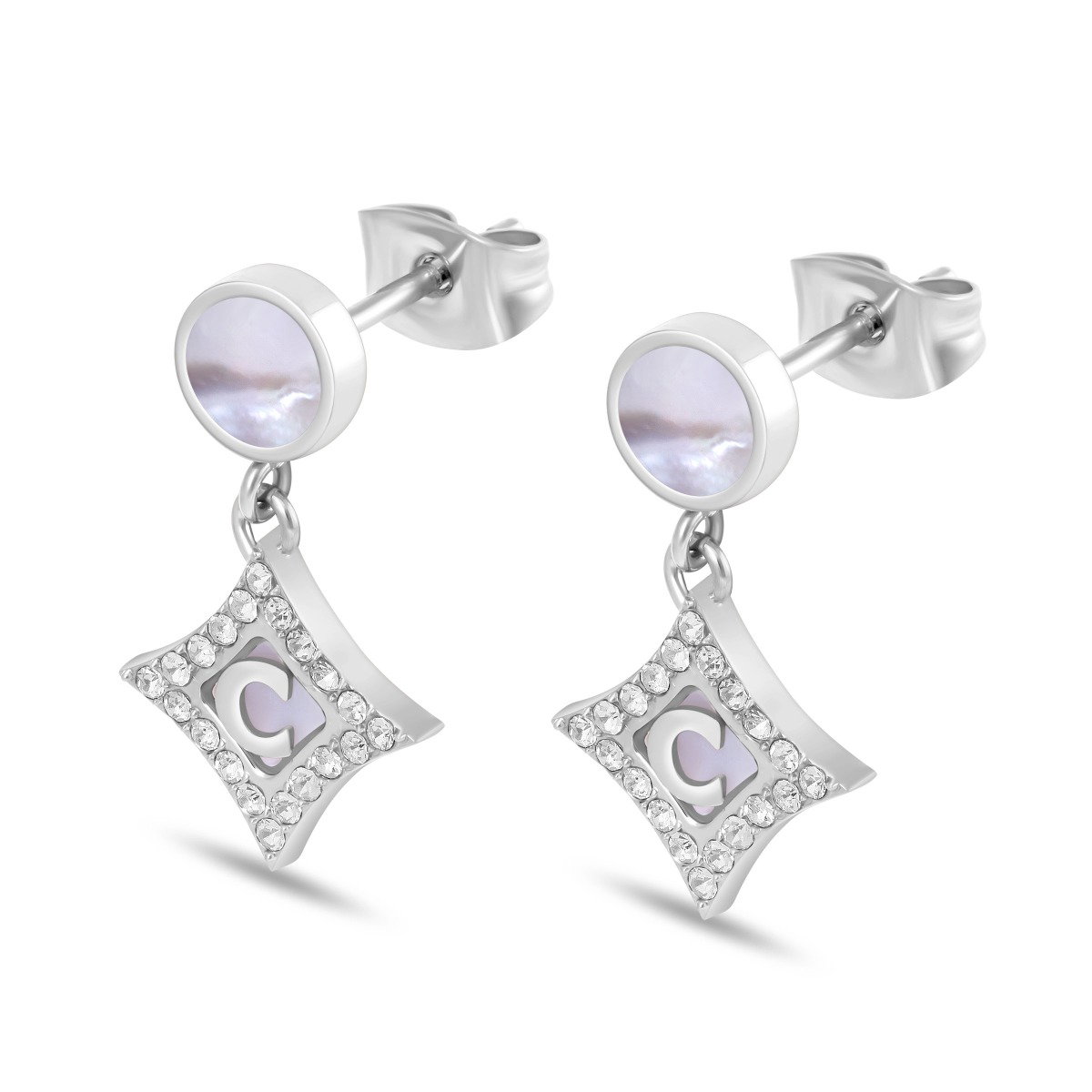 Cerruti 1881 Tessa Women's Silver Drop Earrings