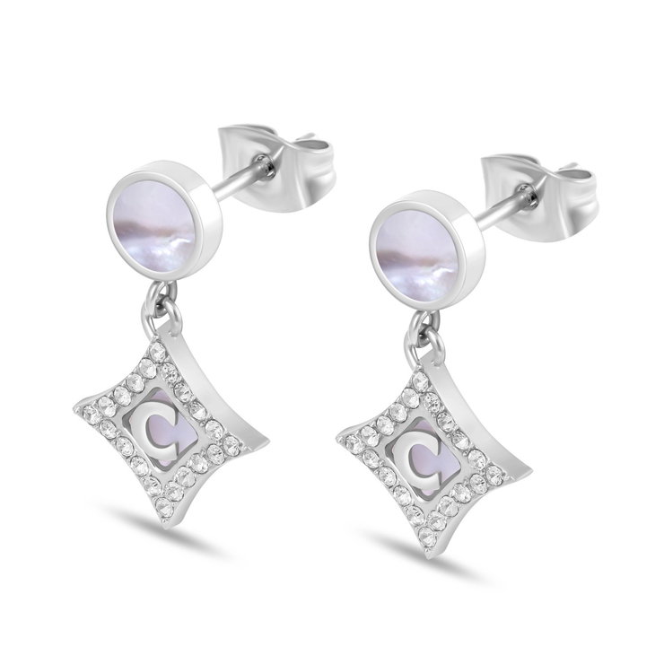 Cerruti 1881 Tessa Women's Silver Drop Earrings
