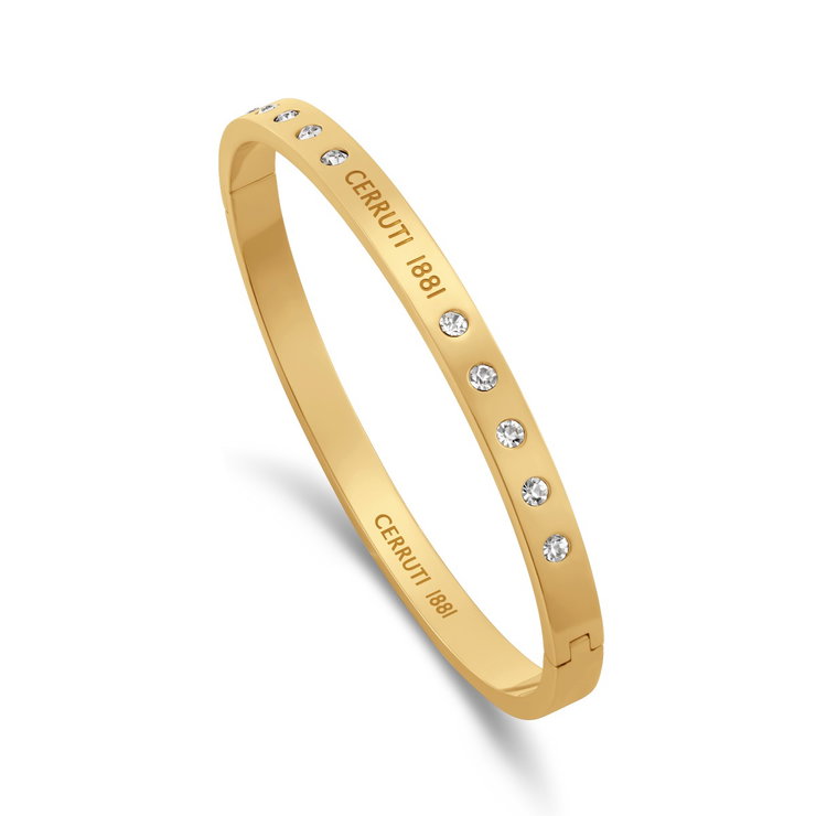 Cerruti 1881 ISADORA Ladies Bangle Gold Tone with Crystal